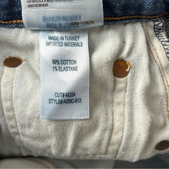 AGOLDE 90s High Rise Medium Wash Denim Button Fly Ankle Crop Straight Jeans 27 - Picture 12 of 13